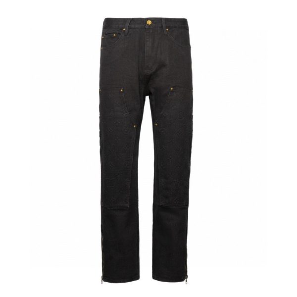 High Quality Louis Vuitton Jeans White Denim Washed Luxury