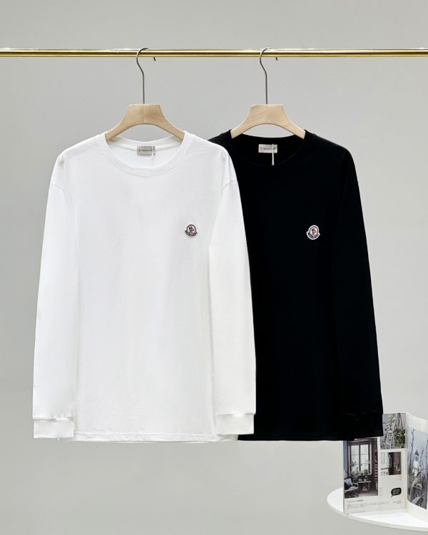 Luxury Moncler Base Shirt White Monogram Style