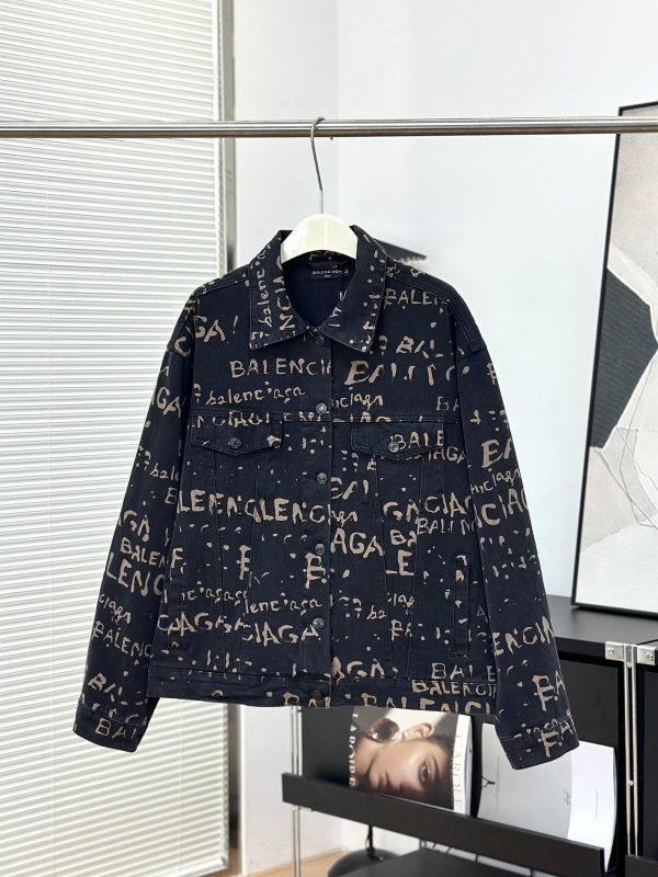 Best Selling Balenciaga Jackets Denim Washed Style