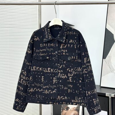 Best Selling Balenciaga Jackets Denim Washed Style