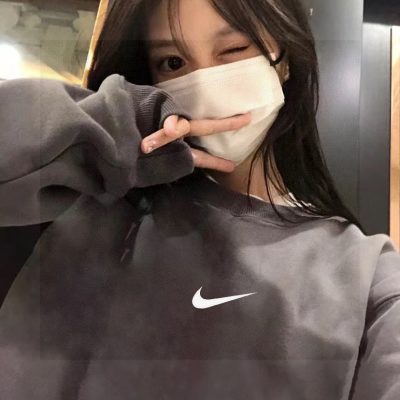 Premium Nike Hoodie Black Fleece Print Style