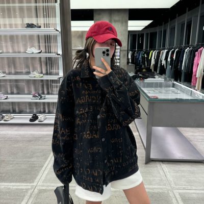 Premium Quality Balenciaga Jackets Denim Washed Style