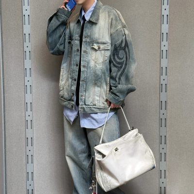 High Quality Balenciaga Jackets Denim Washed Luxury