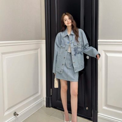 Premium Quality Burberry Coat Denim Print Collection