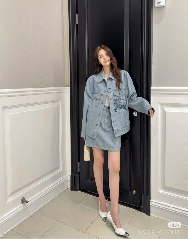 Premium Quality Burberry Coat Denim Print Collection