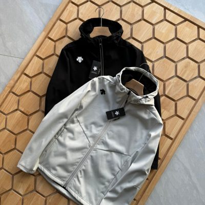 Premium Descente Coat Gray Fleece Urban Luxury