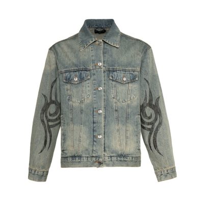 Premium Quality Balenciaga Jackets White Denim Washed Luxury