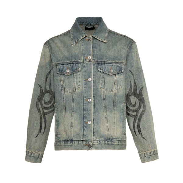 Premium Quality Balenciaga Jackets White Denim Washed Luxury