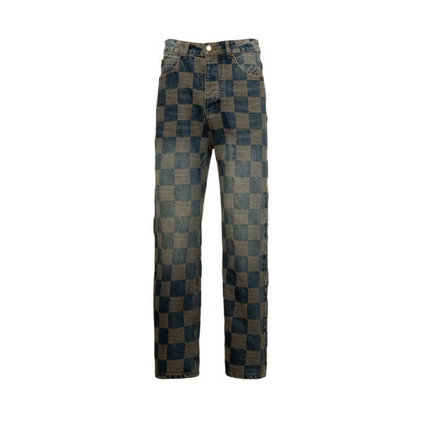 Premium Quality Louis Vuitton Jeans White Denim Vintage Style