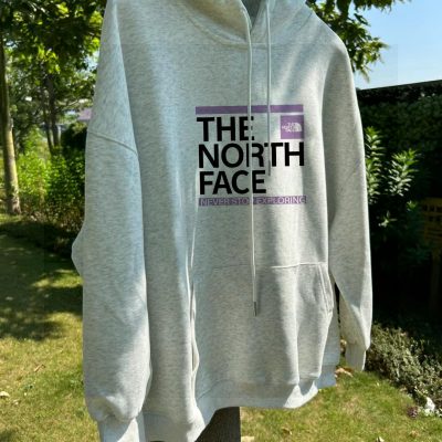 Premium The North Face Sweatshirts Purple Fleece Logo Style