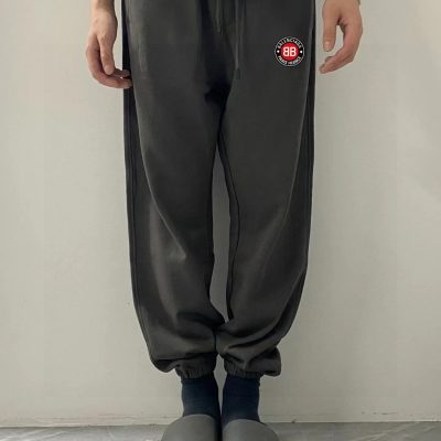 Best Selling Balenciaga Pants Red Fleece Logo Collection