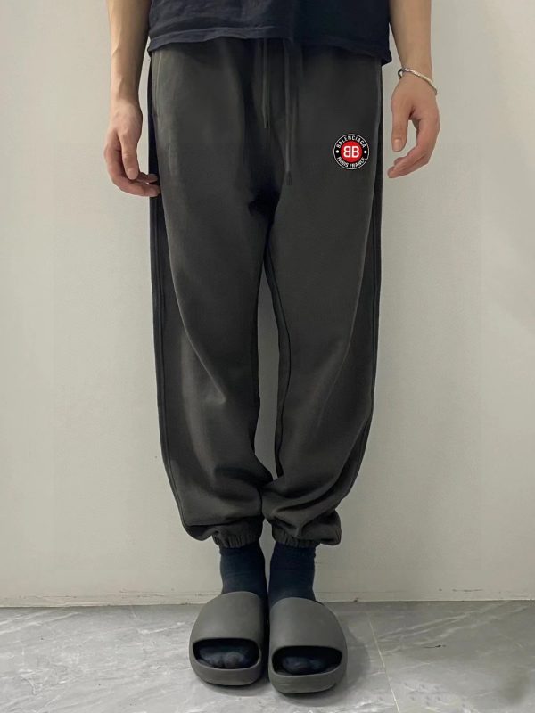 Best Selling Balenciaga Pants Red Fleece Logo Collection