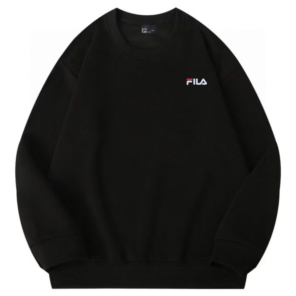 Premium Quality Fila Sweatshirts Black Cotton Classic Style