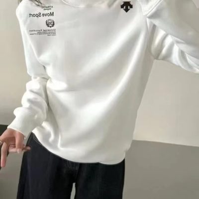 Best Selling Descente Sweatshirts Black Cotton Classic Style