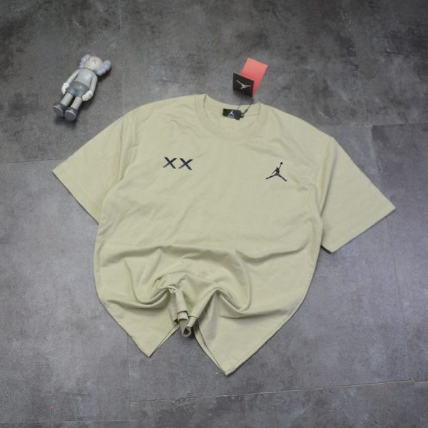 Premium Jordan Short-Sleeved T-Shirts Black Cotton Logo Style
