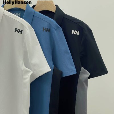 Luxury Helly Hansen Short Sleeves Black Cotton Casual Luxury