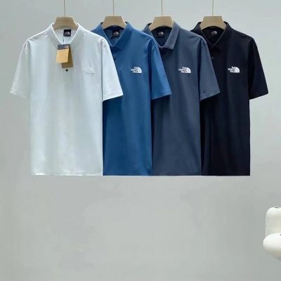High Quality The North Face Short-Sleeved Shirts Black Knit Casual Luxury