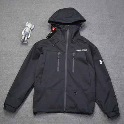 High Quality Under Armour Coats Black Logo Luxury