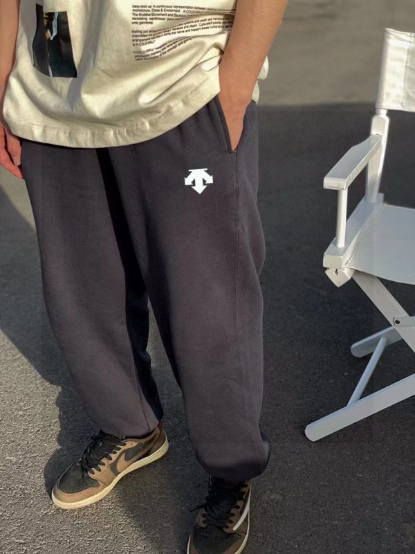 Best Selling Descente Sweatpants Fleece Logo Luxury