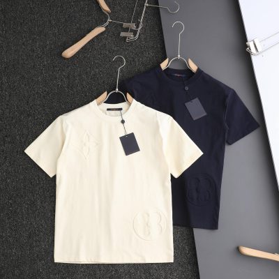 Luxury Louis Vuitton Short Sleeves White Classic Collection