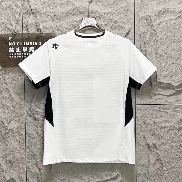 Premium Quality Descente Short-Sleeved Brown Nylon Breathable Style