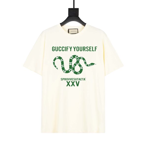 Best Selling Gucci Short Sleeves White Print Style