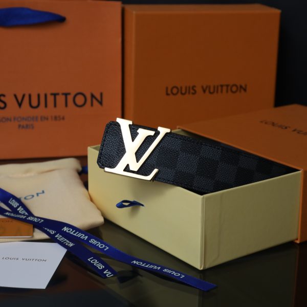 Best Selling Louis Vuitton Belt Black Leather Luxury