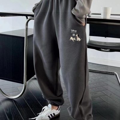 Premium Givenchy Sweatpants Gray Fleece Print Collection