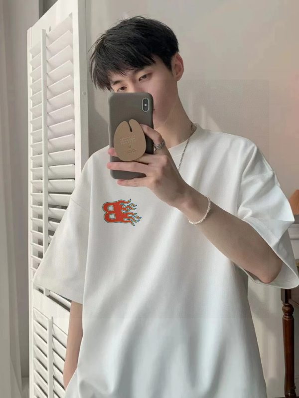 Premium Balenciaga Short Sleeves White Cotton Logo Luxury