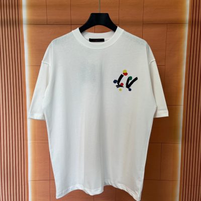 Premium Louis Vuitton Short Sleeves Cotton Print Luxury