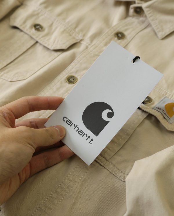 High Quality Carhartt Long Sleeves Blue Cotton Washed Collection