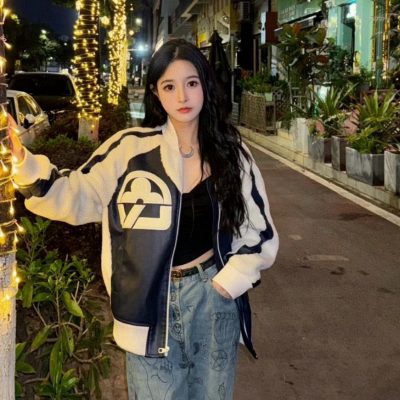 Premium Louis Vuitton Jackets Black Wool Monogram Luxury