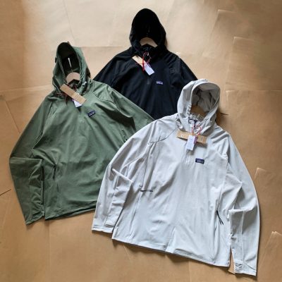 Luxury Patagonia Long Sleeves Black Solid Collection