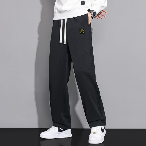 Premium Stone Island Casual Pants Black Luxury