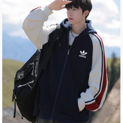 High Quality Adidas Jackets Pink Silk Classic Style