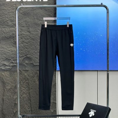 Premium Quality Descente Trousers Black Knit Casual Luxury