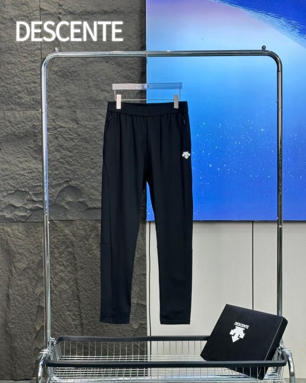 Premium Quality Descente Trousers Black Knit Casual Luxury