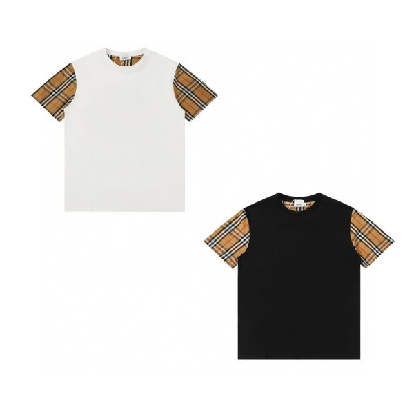 Best Selling Burberry Short Sleeves Black Cotton Vintage Luxury