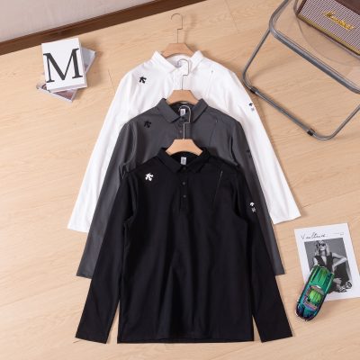 Premium Quality Descente Long Sleeves Black Casual Style