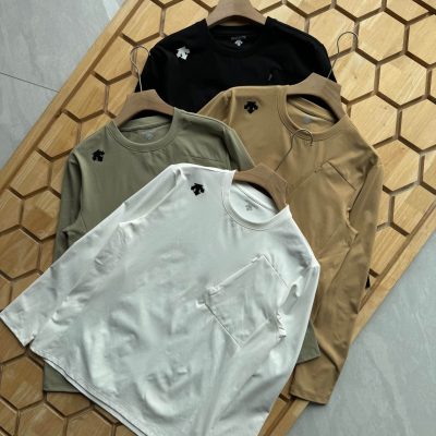 Luxury Descente Long Sleeves Black Solid Luxury