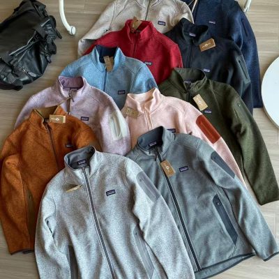 High Quality Patagonia Coat Red Fleece Patchwork Style