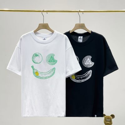 Premium Nike Short Sleeves Black Cotton Retro Luxury