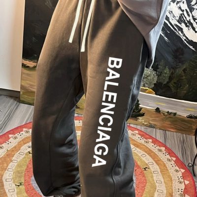 Best Selling Balenciaga Sweatpants Gray Logo Collection