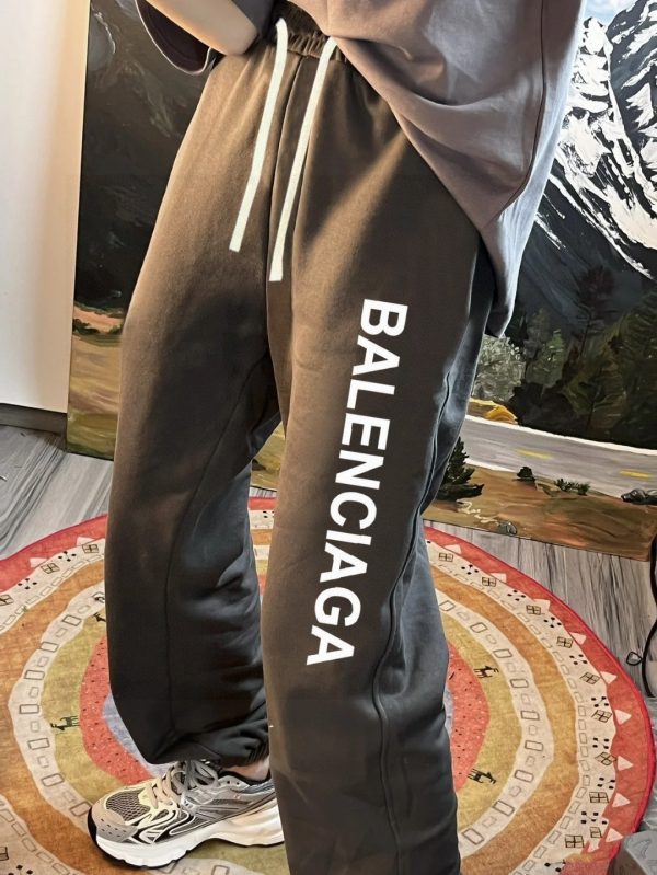 Best Selling Balenciaga Sweatpants Gray Logo Collection