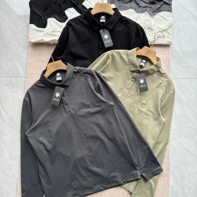 High Quality Descente Long Sleeve Black Cotton Urban Collection