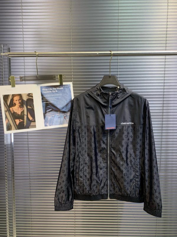 Premium Quality Louis Vuitton Coats Black Monogram Collection