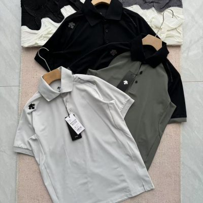 High Quality Descente Short-Sleeved Shirts Green Elegant Collection