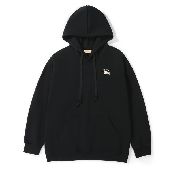 Luxury Burberry Sweatshirts Black Cotton Embroidered Style