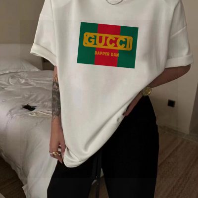 Premium Quality Gucci Short Sleeves White Cotton Logo Collection