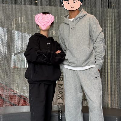 Premium Quality Nike Sweatpants Black Knit Logo Style